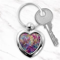 Melting Patterns Key Chain (heart) by kaleidomarblingart