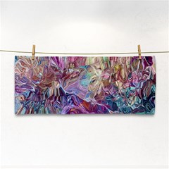 Melting Patterns Hand Towel by kaleidomarblingart