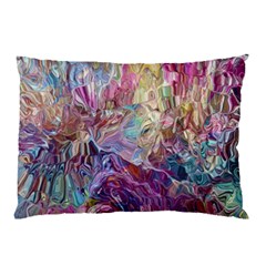 Melting Patterns Pillow Case by kaleidomarblingart