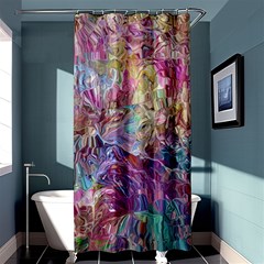 Melting Patterns Shower Curtain 36  X 72  (stall)  by kaleidomarblingart