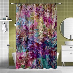 Melting Patterns Shower Curtain 48  X 72  (small)  by kaleidomarblingart