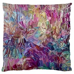 Melting Patterns Large Cushion Case (one Side) by kaleidomarblingart