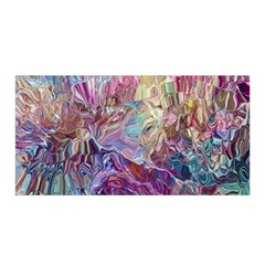 Melting Patterns Satin Wrap 35  X 70  by kaleidomarblingart