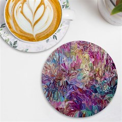 Melting Patterns Uv Print Round Tile Coaster by kaleidomarblingart