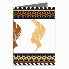 African Women Pattern Seamless Style Greeting Cards (pkg Of 8)