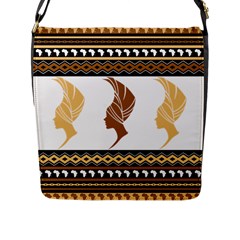 African Women Pattern Seamless Style Flap Closure Messenger Bag (l) by Bedest