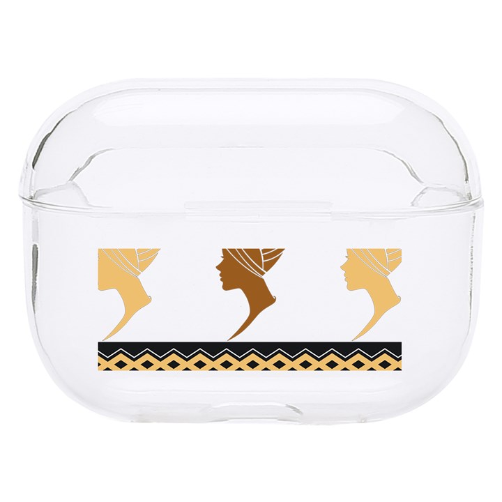 African Women Pattern Seamless Style Hard PC AirPods Pro Case