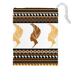 African Women Pattern Seamless Style Drawstring Pouch (4xl) by Bedest