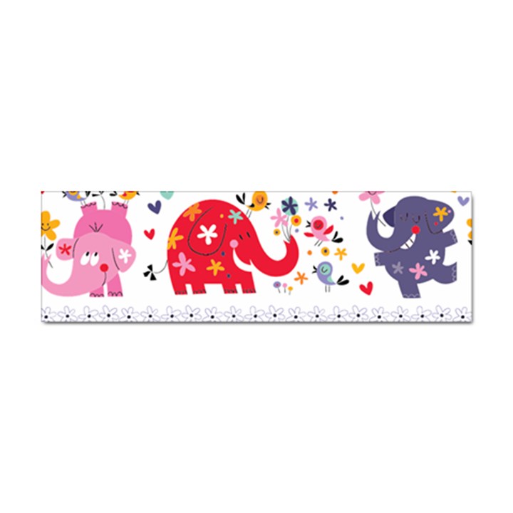 African Elephant Cute Cartoon Seamless Shading Cartoon Character Sticker (Bumper)