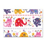 African Elephant Cute Cartoon Seamless Shading Cartoon Character Sticker A4 (10 pack) Front