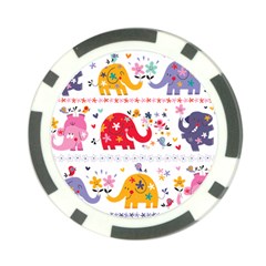 African Elephant Cute Cartoon Seamless Shading Cartoon Character Poker Chip Card Guard by Bedest