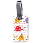 African Elephant Cute Cartoon Seamless Shading Cartoon Character Luggage Tag (two sides) Front