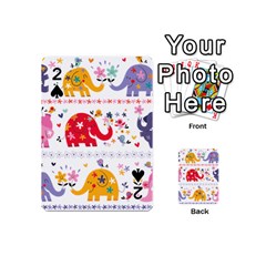 African Elephant Cute Cartoon Seamless Shading Cartoon Character Playing Cards 54 Designs (mini)