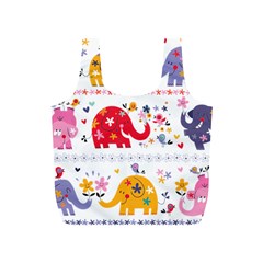 African Elephant Cute Cartoon Seamless Shading Cartoon Character Full Print Recycle Bag (s) by Bedest