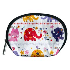 African Elephant Cute Cartoon Seamless Shading Cartoon Character Accessory Pouch (medium) by Bedest