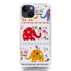 African Elephant Cute Cartoon Seamless Shading Cartoon Character Iphone 14 Tpu Uv Print Case by Bedest