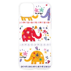 African Elephant Cute Cartoon Seamless Shading Cartoon Character Iphone 15 Pro Tpu Uv Print Case by Bedest