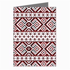 Ukrainian Folk Seamless Pattern Ornament Greeting Card by Bedest