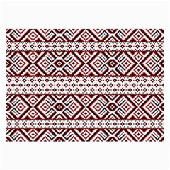 Ukrainian Folk Seamless Pattern Ornament Large Glasses Cloth by Bedest