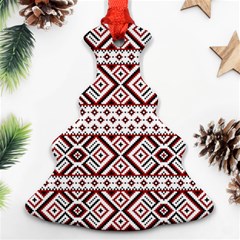 Ukrainian Folk Seamless Pattern Ornament Christmas Tree Ornament (two Sides)