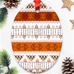 Ethnic Traditional Seamless Pattern Ornament (Oval) Front