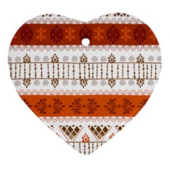 Ethnic Traditional Seamless Pattern Ornament (Heart)