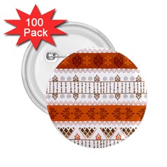 Ethnic Traditional Seamless Pattern 2.25  Buttons (100 pack) 