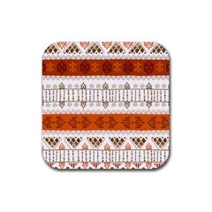 Ethnic Traditional Seamless Pattern Rubber Coaster (Square)