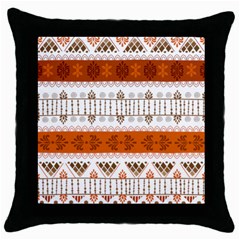 Ethnic Traditional Seamless Pattern Throw Pillow Case (Black)