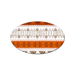 Ethnic Traditional Seamless Pattern Sticker Oval (10 pack)