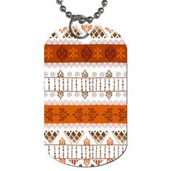 Ethnic Traditional Seamless Pattern Dog Tag (Two Sides)