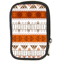 Ethnic Traditional Seamless Pattern Compact Camera Leather Case