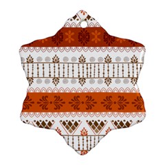 Ethnic Traditional Seamless Pattern Snowflake Ornament (Two Sides)