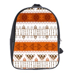 Ethnic Traditional Seamless Pattern School Bag (XL)