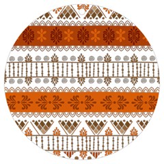 Ethnic Traditional Seamless Pattern UV Print Acrylic Ornament Round