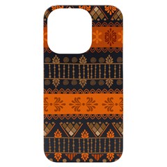 Ethnic Traditional Seamless Pattern iPhone 14 Pro Black UV Print Case