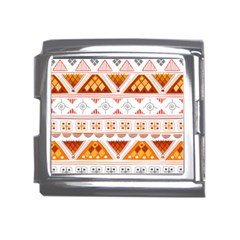 Bright Aztec Ethnic Seamless Pattern Mega Link Italian Charm (18mm)