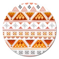 Bright Aztec Ethnic Seamless Pattern Magnet 5  (round) by Bedest