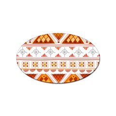 Bright Aztec Ethnic Seamless Pattern Sticker Oval (10 Pack) by Bedest