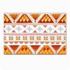 Bright Aztec Ethnic Seamless Pattern Postcard 4 x 6  (pkg Of 10) by Bedest