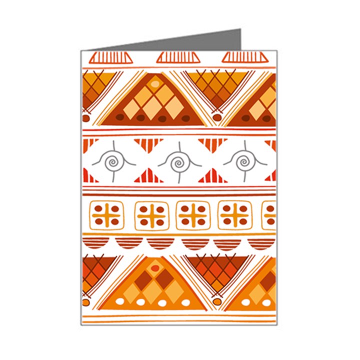 Bright Aztec Ethnic Seamless Pattern Mini Greeting Card