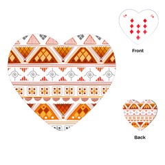 Bright Aztec Ethnic Seamless Pattern Playing Cards Single Design (heart) by Bedest