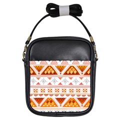 Bright Aztec Ethnic Seamless Pattern Girls Sling Bag by Bedest