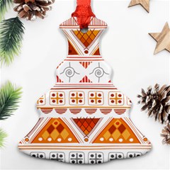 Bright Aztec Ethnic Seamless Pattern Christmas Tree Ornament (two Sides)