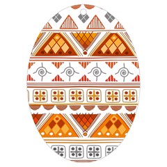 Bright Aztec Ethnic Seamless Pattern Uv Print Acrylic Ornament Oval by Bedest