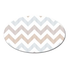 Colored Zigzag Seamless Patterns Oval Magnet