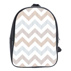 Colored Zigzag Seamless Patterns School Bag (Large)