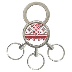 Retro Knitting Patterns Seamless 3-ring Key Chain by Bedest