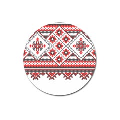 Retro Knitting Patterns Seamless Magnet 3  (round) by Bedest