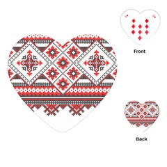 Retro Knitting Patterns Seamless Playing Cards Single Design (heart)